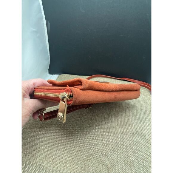 Spartina 449 Suede Crossbody or Clutch Wallet  Rust Color - Picture 9 of 16